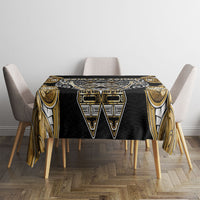 Aotearoa Waikato Tainui Tablecloth Maori Light Gold Tribal Paua Shell Pattern