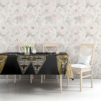 Aotearoa Waikato Tainui Tablecloth Maori Light Gold Tribal Paua Shell Pattern