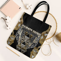 Aotearoa Waikato Tainui Tote Bag Maori Light Gold Tribal Paua Shell Pattern