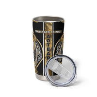 Aotearoa Waikato Tainui Tumbler Cup Maori Light Gold Tribal Paua Shell Pattern