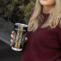 Aotearoa Waikato Tainui Tumbler Cup Maori Light Gold Tribal Paua Shell Pattern