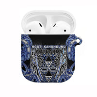 Aotearoa Ngati Kahungunu AirPods Case Maori Tribal Blue Paua Shell Pattern