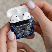 Aotearoa Ngati Kahungunu AirPods Case Maori Tribal Blue Paua Shell Pattern