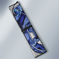 Aotearoa Ngati Kahungunu Auto Sun Shade Maori Tribal Blue Paua Shell Pattern