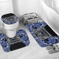 Aotearoa Ngati Kahungunu Bathroom Set Maori Tribal Blue Paua Shell Pattern