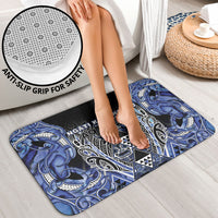 Aotearoa Ngati Kahungunu Bathroom Set Maori Tribal Blue Paua Shell Pattern