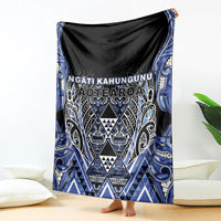 Aotearoa Ngati Kahungunu Blanket Maori Tribal Blue Paua Shell Pattern