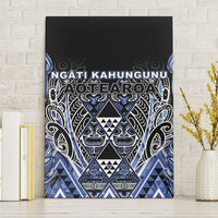 Aotearoa Ngati Kahungunu Canvas Wall Art Maori Tribal Blue Paua Shell Pattern