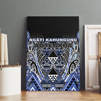 Aotearoa Ngati Kahungunu Canvas Wall Art Maori Tribal Blue Paua Shell Pattern