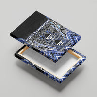 Aotearoa Ngati Kahungunu Canvas Wall Art Maori Tribal Blue Paua Shell Pattern