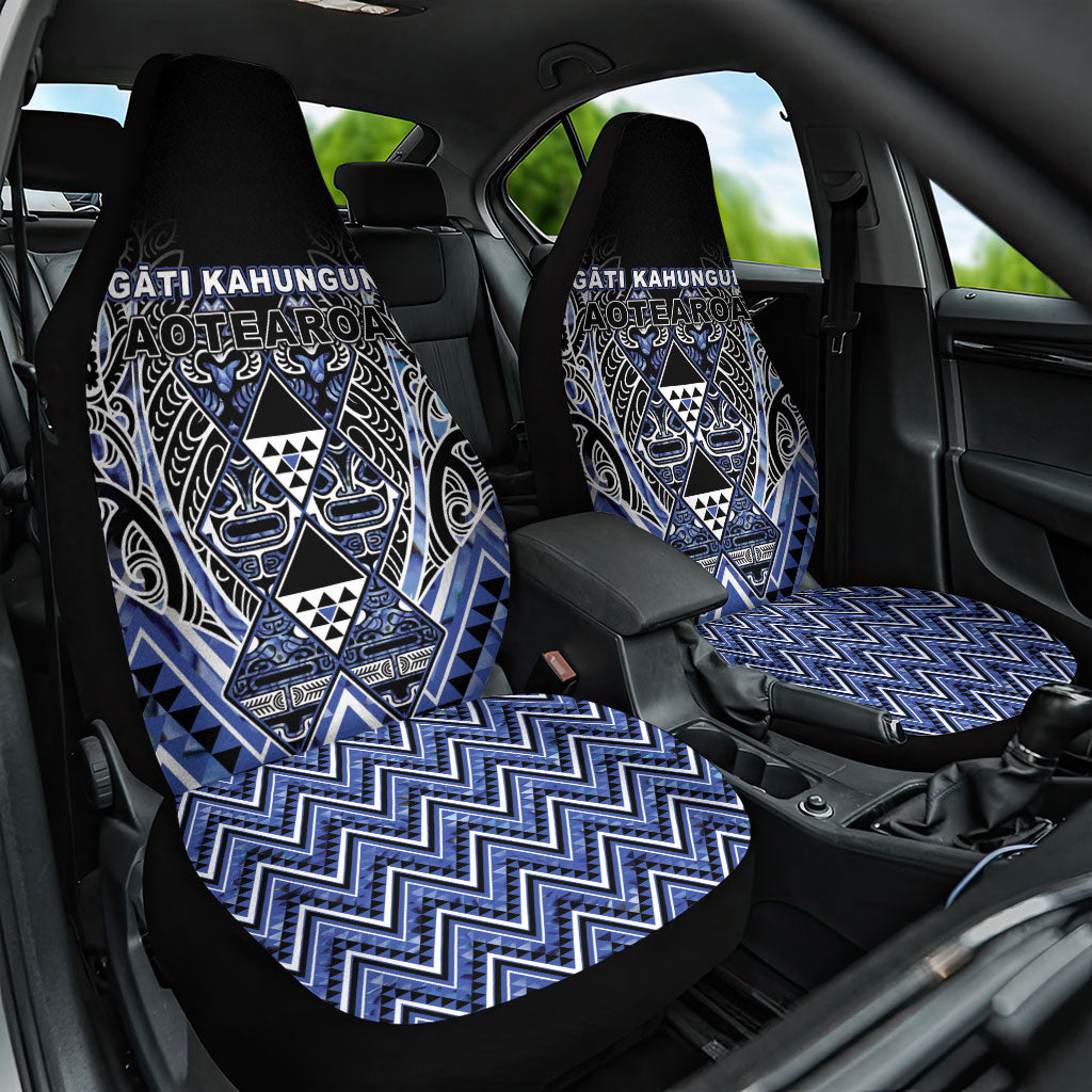 Aotearoa Ngati Kahungunu Car Seat Cover Maori Tribal Blue Paua Shell Pattern