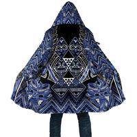 Aotearoa Ngati Kahungunu Cloak Maori Tribal Blue Paua Shell Pattern