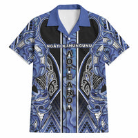 Aotearoa Ngati Kahungunu Hawaiian Shirt Maori Tribal Blue Paua Shell Pattern