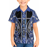 Aotearoa Ngati Kahungunu Hawaiian Shirt Maori Tribal Blue Paua Shell Pattern