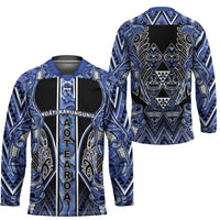 Aotearoa Ngati Kahungunu Hockey Jersey Maori Tribal Blue Paua Shell Pattern