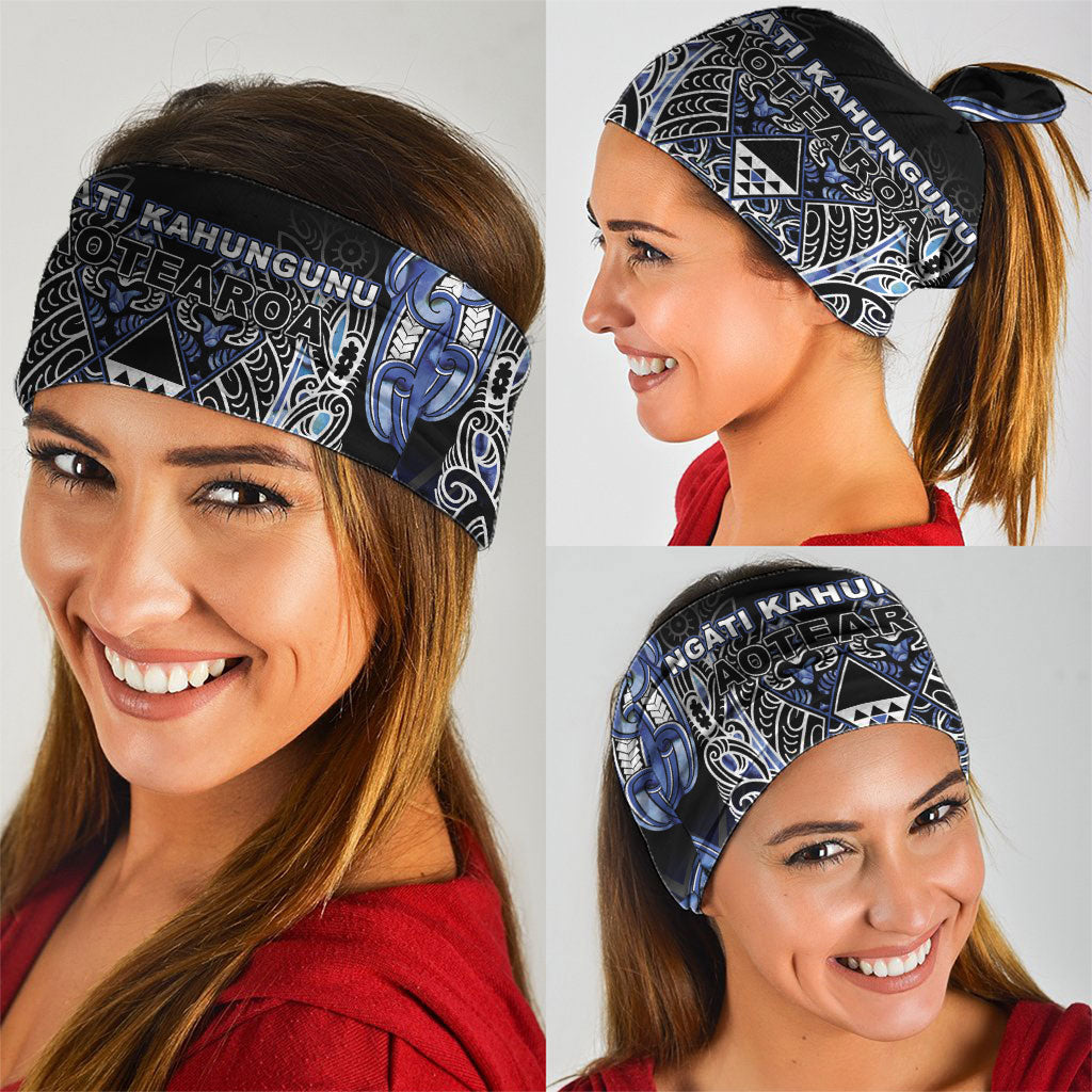 Aotearoa Ngati Kahungunu Neck Gaiter Maori Tribal Blue Paua Shell Pattern
