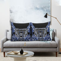 Aotearoa Ngati Kahungunu Pillow Cover Maori Tribal Blue Paua Shell Pattern