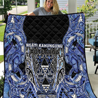 Aotearoa Ngati Kahungunu Quilt Maori Tribal Blue Paua Shell Pattern