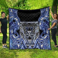 Aotearoa Ngati Kahungunu Quilt Maori Tribal Blue Paua Shell Pattern