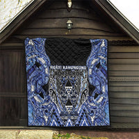 Aotearoa Ngati Kahungunu Quilt Maori Tribal Blue Paua Shell Pattern