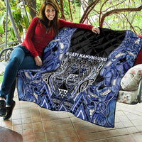 Aotearoa Ngati Kahungunu Quilt Maori Tribal Blue Paua Shell Pattern