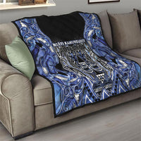 Aotearoa Ngati Kahungunu Quilt Maori Tribal Blue Paua Shell Pattern