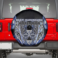Aotearoa Ngati Kahungunu Spare Tire Cover Maori Tribal Blue Paua Shell Pattern