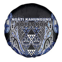 Aotearoa Ngati Kahungunu Spare Tire Cover Maori Tribal Blue Paua Shell Pattern