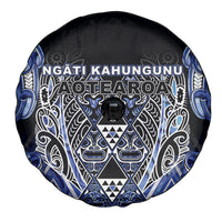 Aotearoa Ngati Kahungunu Spare Tire Cover Maori Tribal Blue Paua Shell Pattern