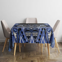 Aotearoa Ngati Kahungunu Tablecloth Maori Tribal Blue Paua Shell Pattern