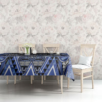 Aotearoa Ngati Kahungunu Tablecloth Maori Tribal Blue Paua Shell Pattern