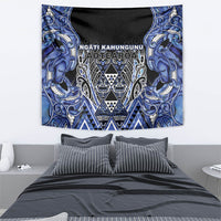 Aotearoa Ngati Kahungunu Tapestry Maori Tribal Blue Paua Shell Pattern