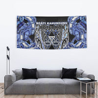 Aotearoa Ngati Kahungunu Tapestry Maori Tribal Blue Paua Shell Pattern