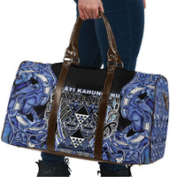 Aotearoa Ngati Kahungunu Travel Bag Maori Tribal Blue Paua Shell Pattern