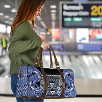 Aotearoa Ngati Kahungunu Travel Bag Maori Tribal Blue Paua Shell Pattern