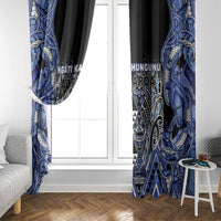 Aotearoa Ngati Kahungunu Window Curtain Maori Tribal Blue Paua Shell Pattern