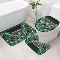 Aotearoa Ngai Tahu Bathroom Set Maori Tribal Dark Green Paua Shell Pattern