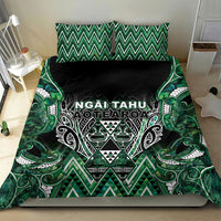 Aotearoa Ngai Tahu Bedding Set Maori Tribal Dark Green Paua Shell Pattern