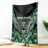 Aotearoa Ngai Tahu Blanket Maori Tribal Dark Green Paua Shell Pattern