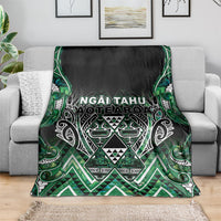 Aotearoa Ngai Tahu Blanket Maori Tribal Dark Green Paua Shell Pattern