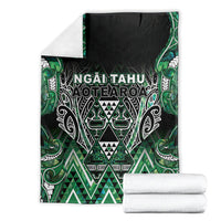 Aotearoa Ngai Tahu Blanket Maori Tribal Dark Green Paua Shell Pattern