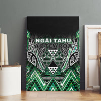 Aotearoa Ngai Tahu Canvas Wall Art Maori Tribal Dark Green Paua Shell Pattern