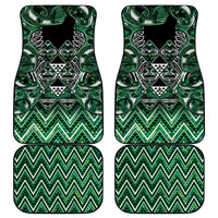 Aotearoa Ngai Tahu Car Mats Maori Tribal Dark Green Paua Shell Pattern