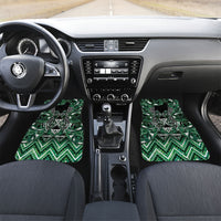Aotearoa Ngai Tahu Car Mats Maori Tribal Dark Green Paua Shell Pattern