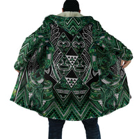 Aotearoa Ngai Tahu Cloak Maori Tribal Dark Green Paua Shell Pattern