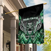 Aotearoa Ngai Tahu Garden Flag Maori Tribal Dark Green Paua Shell Pattern