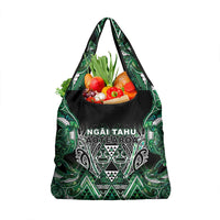 Aotearoa Ngai Tahu Grocery Bag Maori Tribal Dark Green Paua Shell Pattern