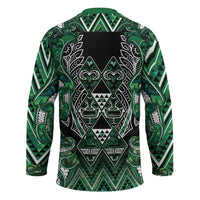 Aotearoa Ngai Tahu Hockey Jersey Maori Tribal Dark Green Paua Shell Pattern
