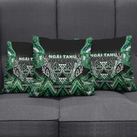 Aotearoa Ngai Tahu Pillow Cover Maori Tribal Dark Green Paua Shell Pattern