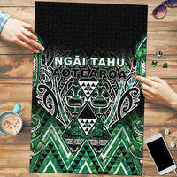 Aotearoa Ngai Tahu Puzzle Maori Tribal Dark Green Paua Shell Pattern